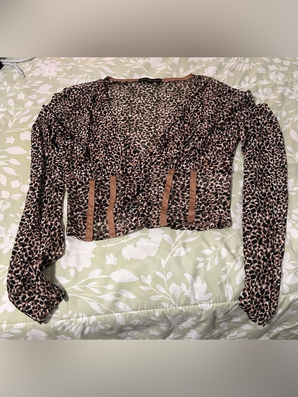 🐆 Almost Famous Leopard Print Mesh Corset Top 🤎✨